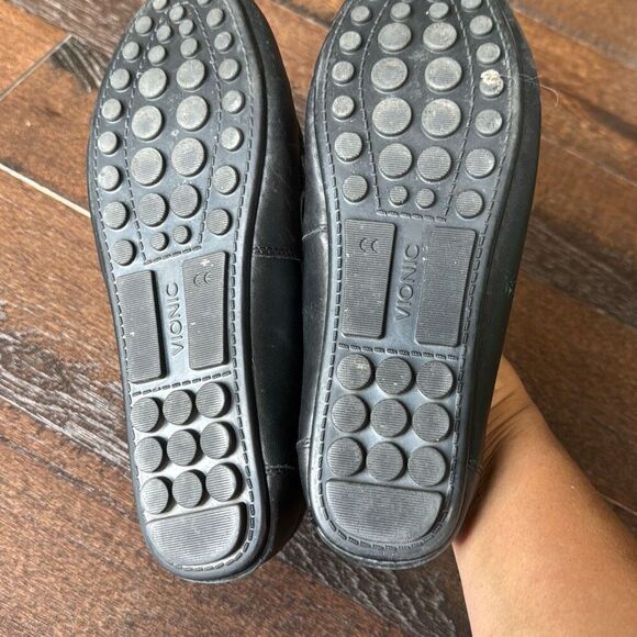 Vionic Hilo womens black loafers size 9 comfort shoe work preppy academia leathe - Picture 7 of 8